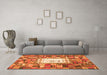 Machine Washable Oriental Orange Traditional Area Rugs in a Living Room, wshcon572org