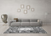 Machine Washable Oriental Gray Traditional Rug in a Living Room,, wshcon572gry