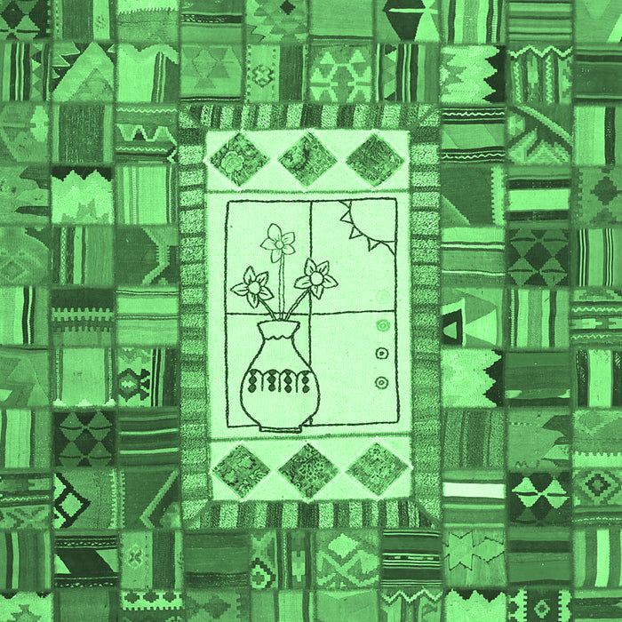 Oriental Emerald Green Traditional Rug, con572emgrn