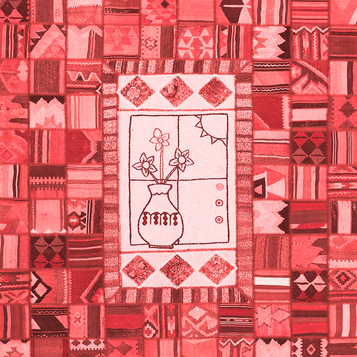 Machine Washable Oriental Red Traditional Rug, wshcon572red