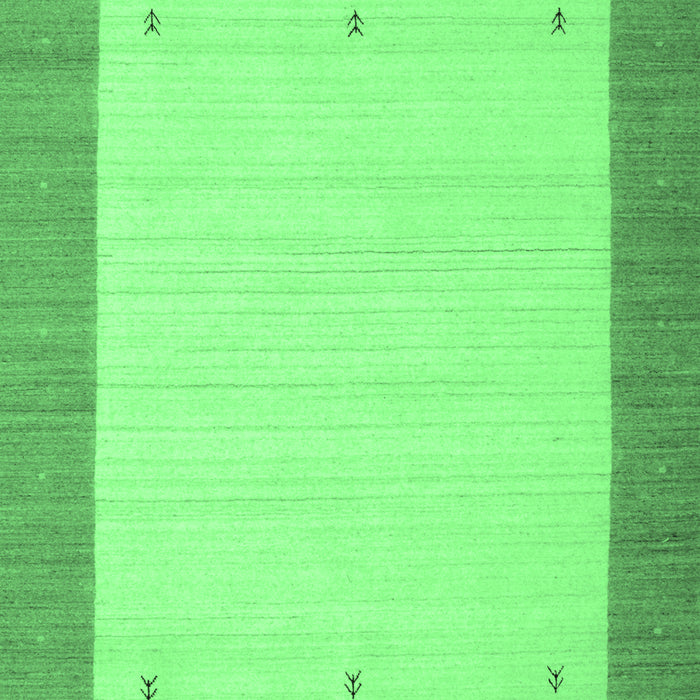 Machine Washable Abstract Emerald Green Contemporary Area Rugs, wshcon573emgrn