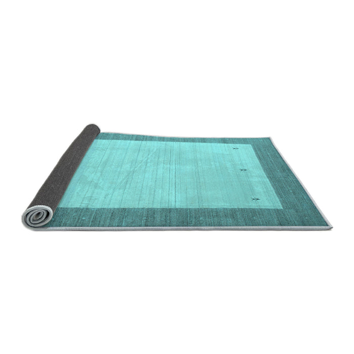 Sideview of Abstract Light Blue Contemporary Rug, con573lblu