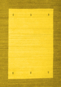 Abstract Yellow Contemporary Rug, con573yw