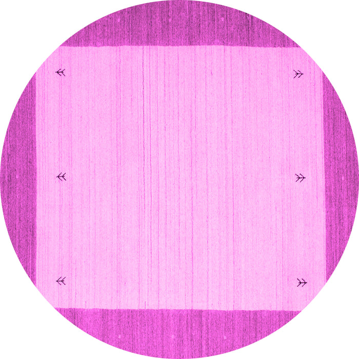 Round Abstract Pink Contemporary Rug, con573pnk