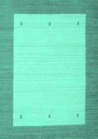 Abstract Turquoise Contemporary Rug, con573turq