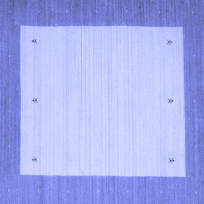 Square Abstract Blue Contemporary Rug, con573blu