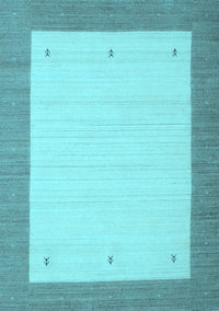 Abstract Light Blue Contemporary Rug, con573lblu