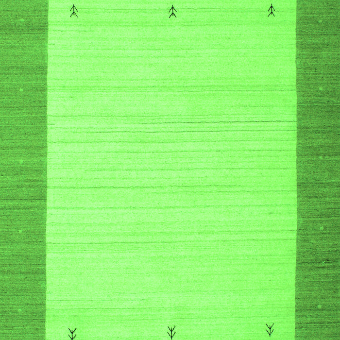 Serging Thickness of Machine Washable Abstract Green Contemporary Area Rugs, wshcon573grn