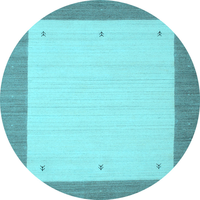 Round Machine Washable Abstract Light Blue Contemporary Rug, wshcon573lblu