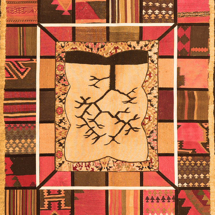 Serging Thickness of Machine Washable Southwestern Orange Country Area Rugs, wshcon574org