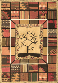 Southwestern Brown Country Rug, con574brn