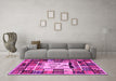 Machine Washable Southwestern Pink Country Rug in a Living Room, wshcon574pnk