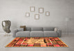 Machine Washable Southwestern Orange Country Area Rugs in a Living Room, wshcon574org