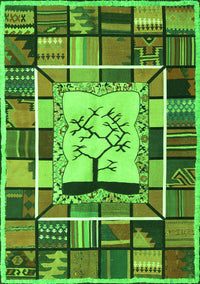 Southwestern Green Country Rug, con574grn