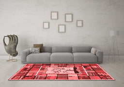 Country Red Washable Rugs