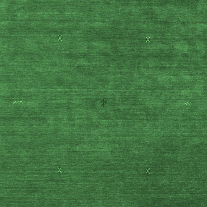 Machine Washable Abstract Emerald Green Contemporary Area Rugs, wshcon575emgrn