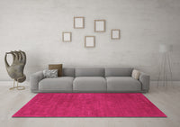 Machine Washable Abstract Pink Contemporary Rug, wshcon575pnk