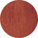 Round Abstract Brown Contemporary Rug, con575brn