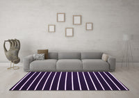 Machine Washable Abstract Purple Contemporary Rug, wshcon576pur
