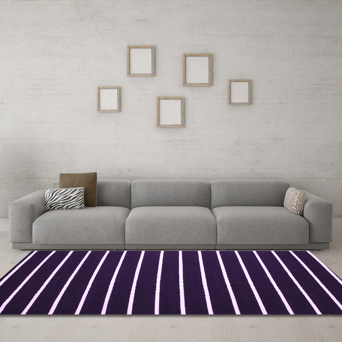 Machine Washable Abstract Purple Contemporary Area Rugs in a Living Room, wshcon576pur