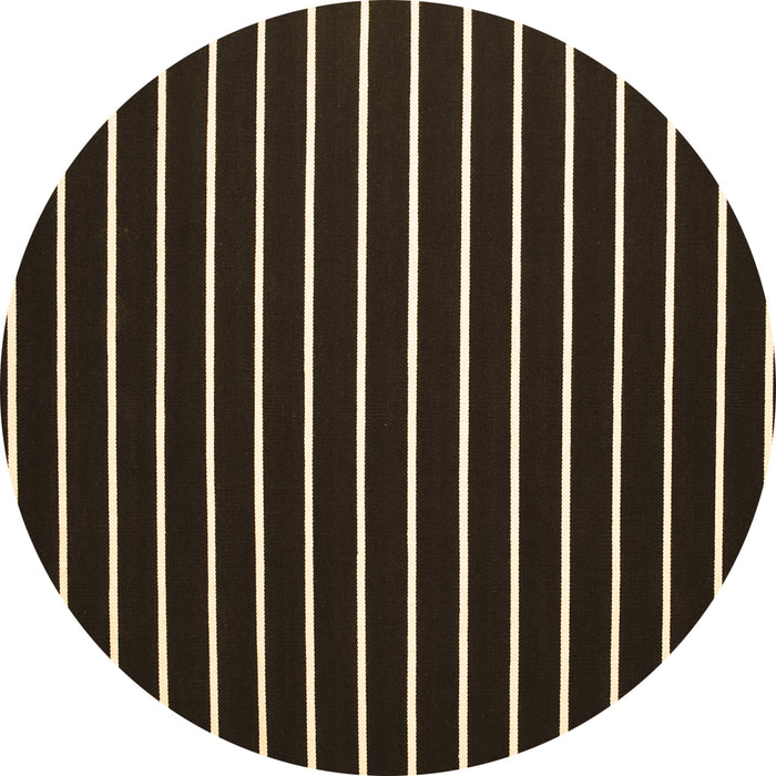 Round Abstract Brown Contemporary Rug, con576brn