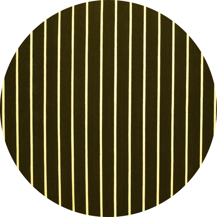 Round Abstract Yellow Contemporary Rug, con576yw