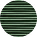 Round Abstract Emerald Green Contemporary Rug, con576emgrn