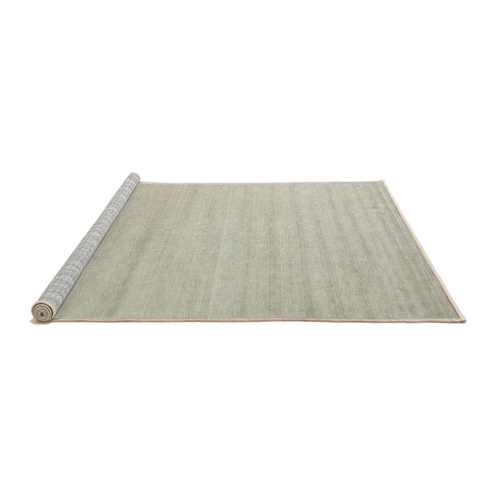 Serging Thickness of Machine Washable Contemporary Sage Green Rug, wshcon577