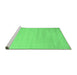 Sideview of Machine Washable Solid Emerald Green Modern Area Rugs, wshcon577emgrn