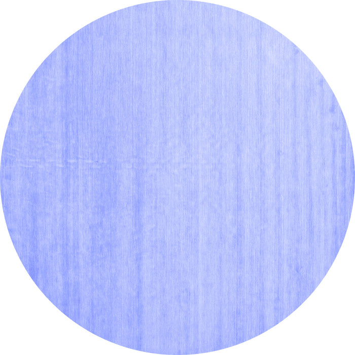 Round Solid Blue Modern Rug, con577blu