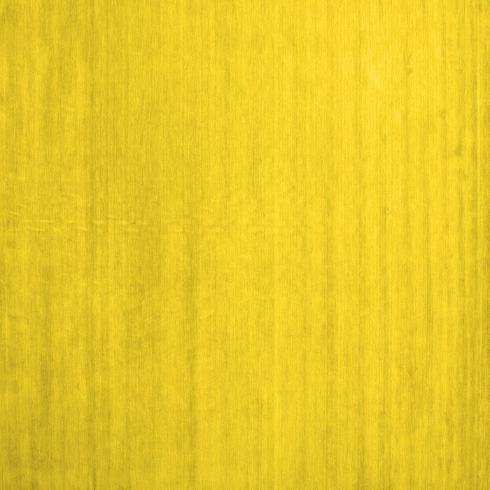 Square Machine Washable Solid Yellow Modern Rug, wshcon577yw