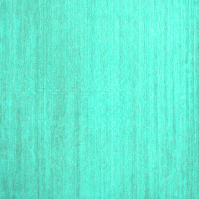 Square Machine Washable Solid Turquoise Modern Area Rugs, wshcon577turq
