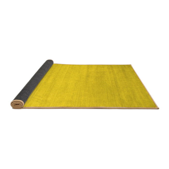 Sideview of Solid Yellow Modern Rug, con577yw