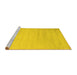 Sideview of Machine Washable Solid Yellow Modern Rug, wshcon577yw