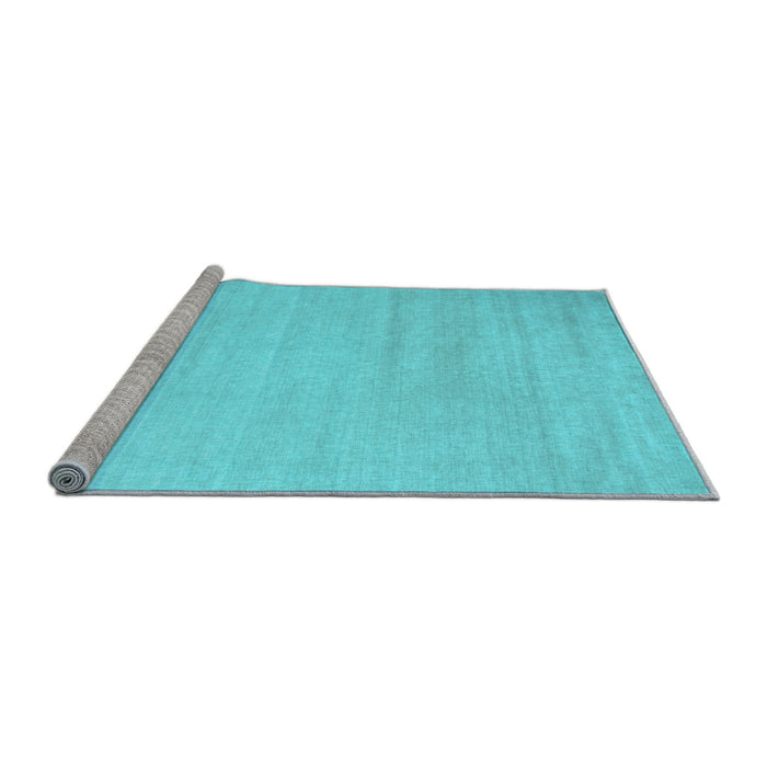 Sideview of Machine Washable Solid Light Blue Modern Rug, wshcon577lblu