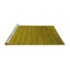 Sideview of Machine Washable Abstract Yellow Contemporary Rug, wshcon578yw