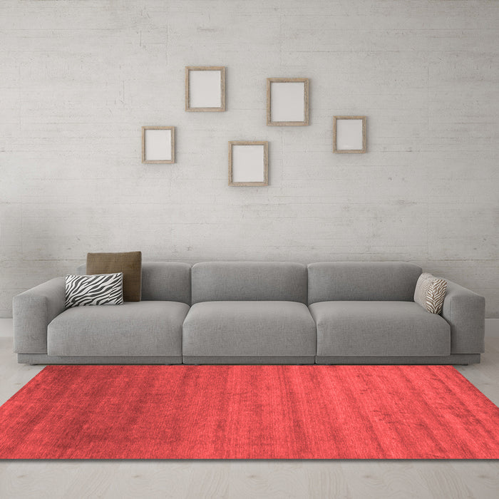 Contemporary Red Washable Rugs