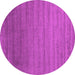 Round Abstract Pink Contemporary Rug, con578pnk