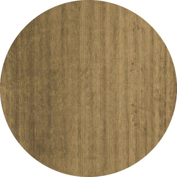 Round Abstract Brown Contemporary Rug, con578brn
