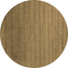 Round Abstract Brown Contemporary Rug, con578brn