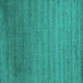 Square Machine Washable Abstract Turquoise Contemporary Area Rugs, wshcon578turq