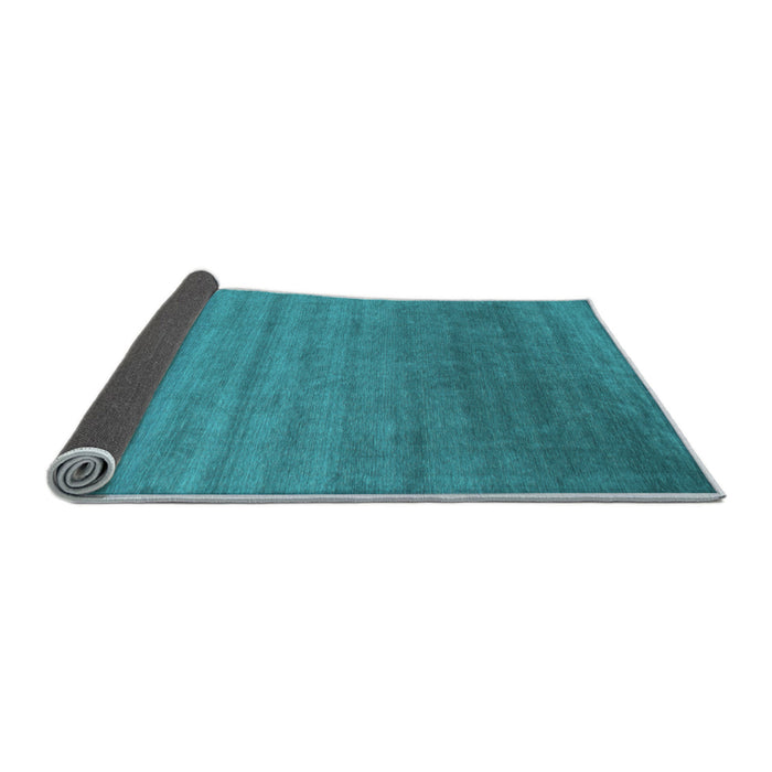 Sideview of Abstract Light Blue Contemporary Rug, con578lblu