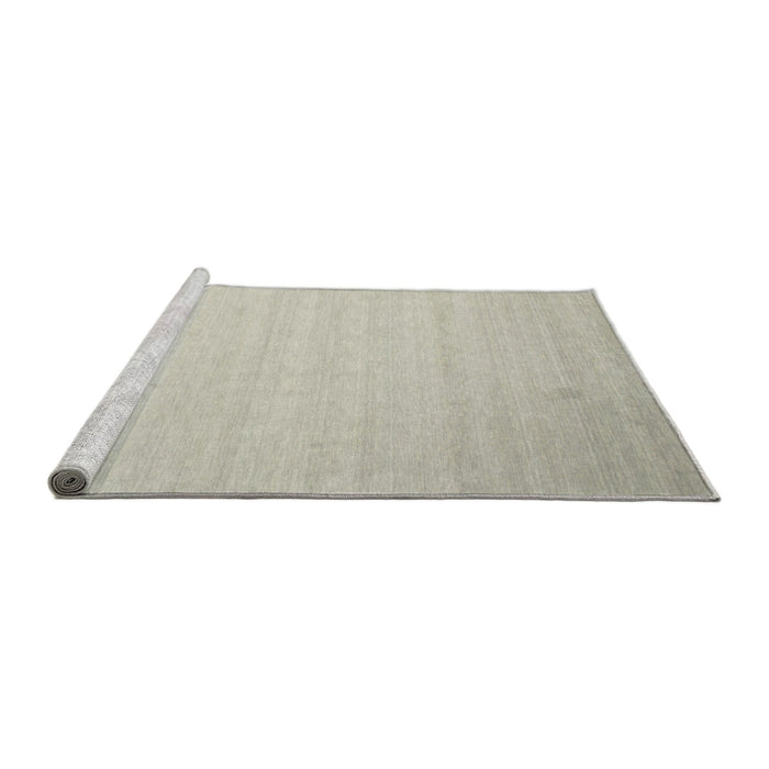 Serging Thickness of Machine Washable Contemporary Pale Silver Gray Rug, wshcon579
