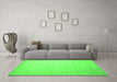 Machine Washable Solid Green Modern Area Rugs in a Living Room,, wshcon579grn