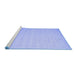 Sideview of Machine Washable Solid Blue Modern Rug, wshcon579blu