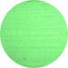 Round Solid Emerald Green Modern Rug, con579emgrn