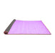 Sideview of Solid Purple Modern Rug, con579pur