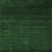 Square Machine Washable Abstract Emerald Green Contemporary Area Rugs, wshcon57emgrn