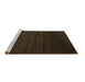 Sideview of Machine Washable Abstract Brown Contemporary Rug, wshcon57brn