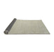 Thickness of Contemporary Pale Silver Gray Solid Rug, con580